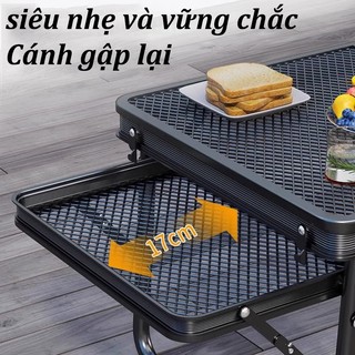 Bàn cắm trại, bàn lưới cắm trại gấp, có thể điều chỉnh chiều cao, bàn cắm trại di động, nhẹ và dễ mang theo