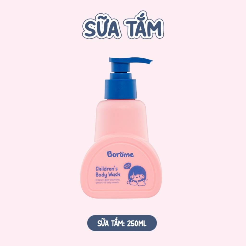 Sữa tắm trẻ em Borome Hoa cúc, công thức dịu nhẹ an toàn cho làn da bé dung tích 250ml
