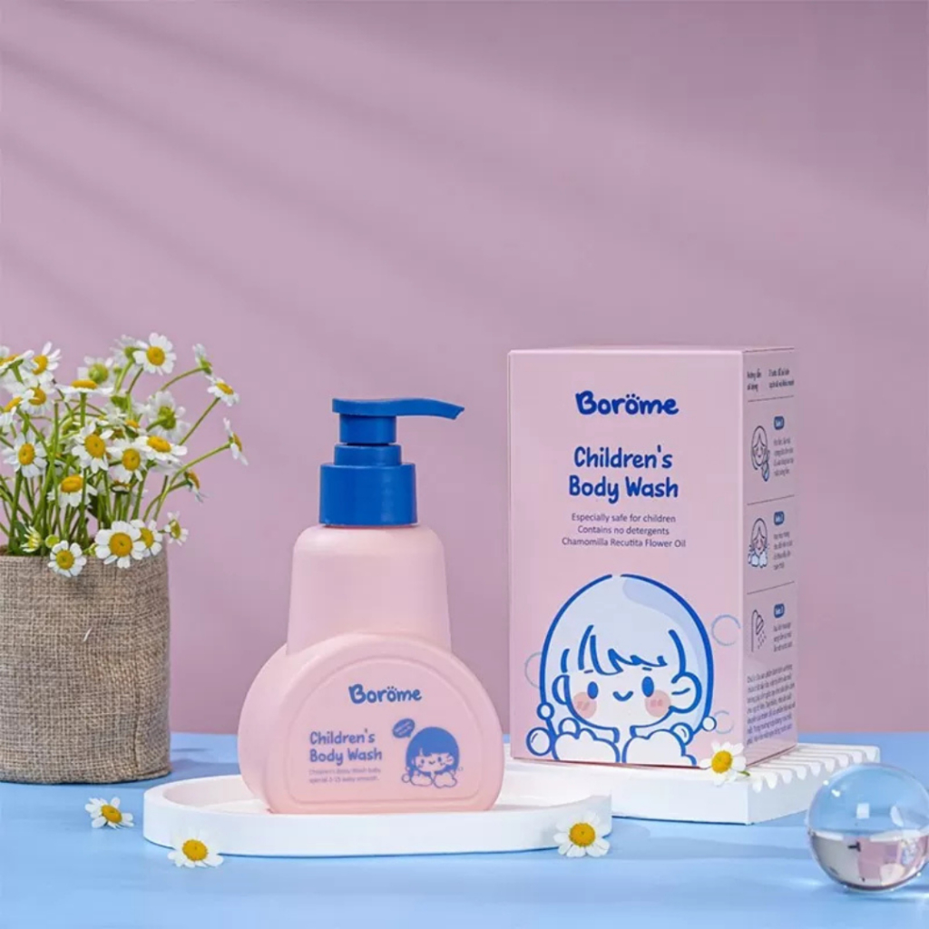 Sữa tắm trẻ em Borome Hoa cúc, công thức dịu nhẹ an toàn cho làn da bé dung tích 250ml