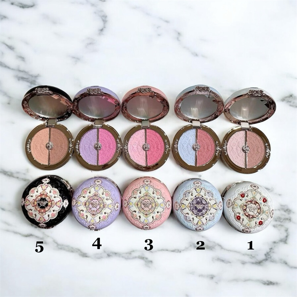 Má Hồng Flower Knows Dual Blush (Hoa Biết)– 5 Màu – Siêu Mịn, Lì – Bắt Sáng Nhẹ – Thiết Kế Cổ Điển Sang Trọng