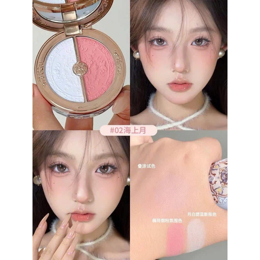 Má Hồng Flower Knows Dual Blush (Hoa Biết)– 5 Màu – Siêu Mịn, Lì – Bắt Sáng Nhẹ – Thiết Kế Cổ Điển Sang Trọng
