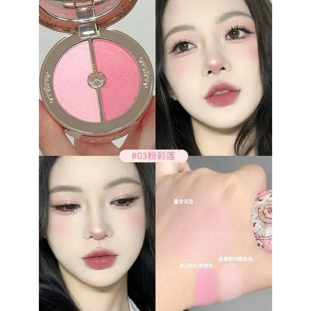 Má Hồng Flower Knows Dual Blush (Hoa Biết)– 5 Màu – Siêu Mịn, Lì – Bắt Sáng Nhẹ – Thiết Kế Cổ Điển Sang Trọng