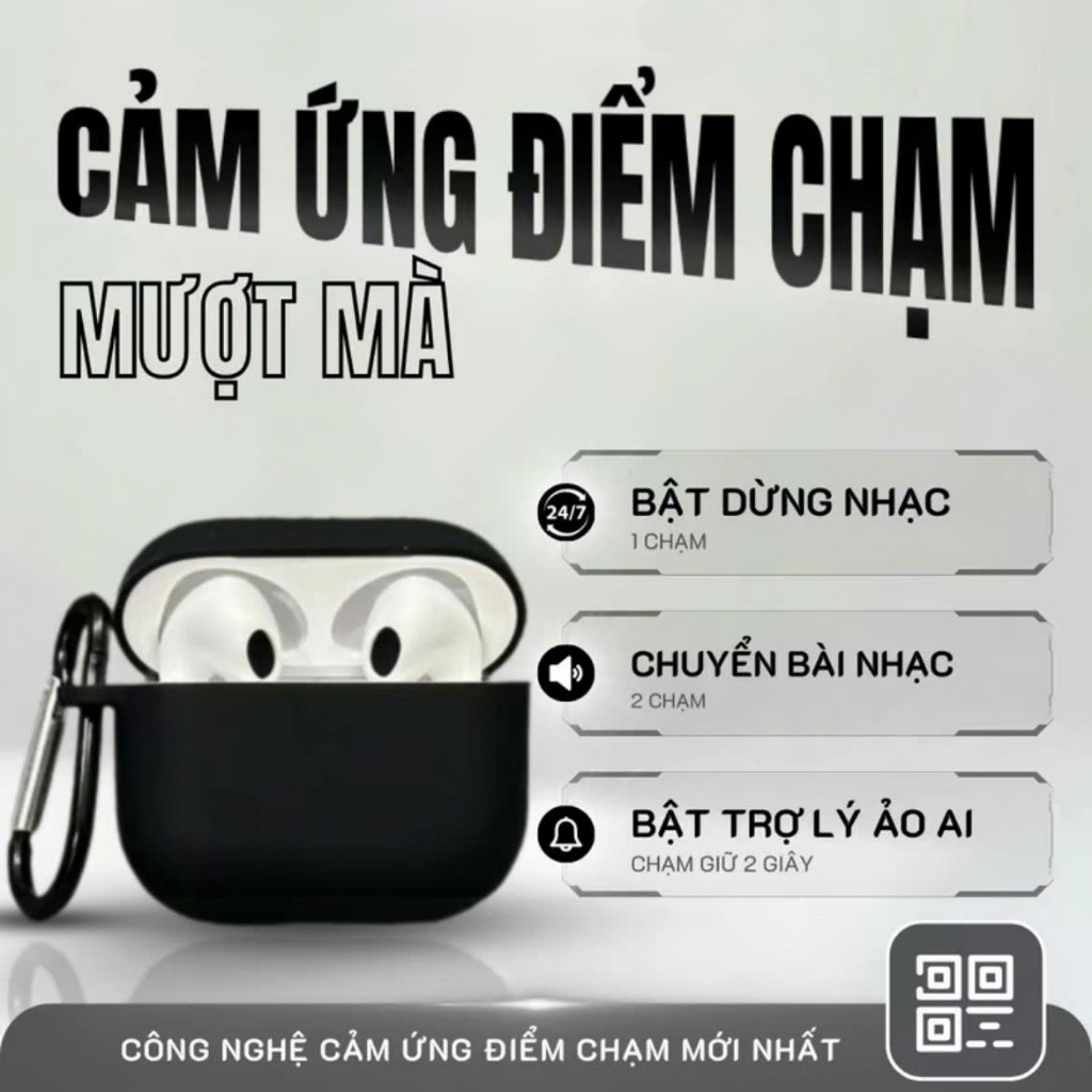Tai Nghe Bluetooth AP4 Bản chống ồn chủ độngTrong Trẻo - Chất âm tuyệt vời - BH 1 Năm - Lỗi Đổi Mới