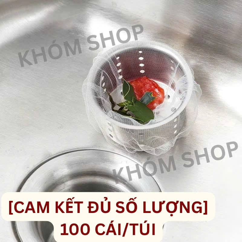 [CAM KẾT ĐỦ SỐ LƯỢNG] 500 túi lọc rác bồn rửa chén bát, túi lưới lọc rác chậu rửa bát, bọc đựng rác bồn rửa bát