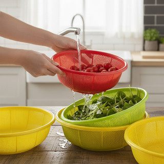 Combo 2 Rổ Gạo 3 Size Đa Màu Sắc, Nhựa Winhome Chất Lượng Cao An Toàn Sức Khỏe - Hùng Home