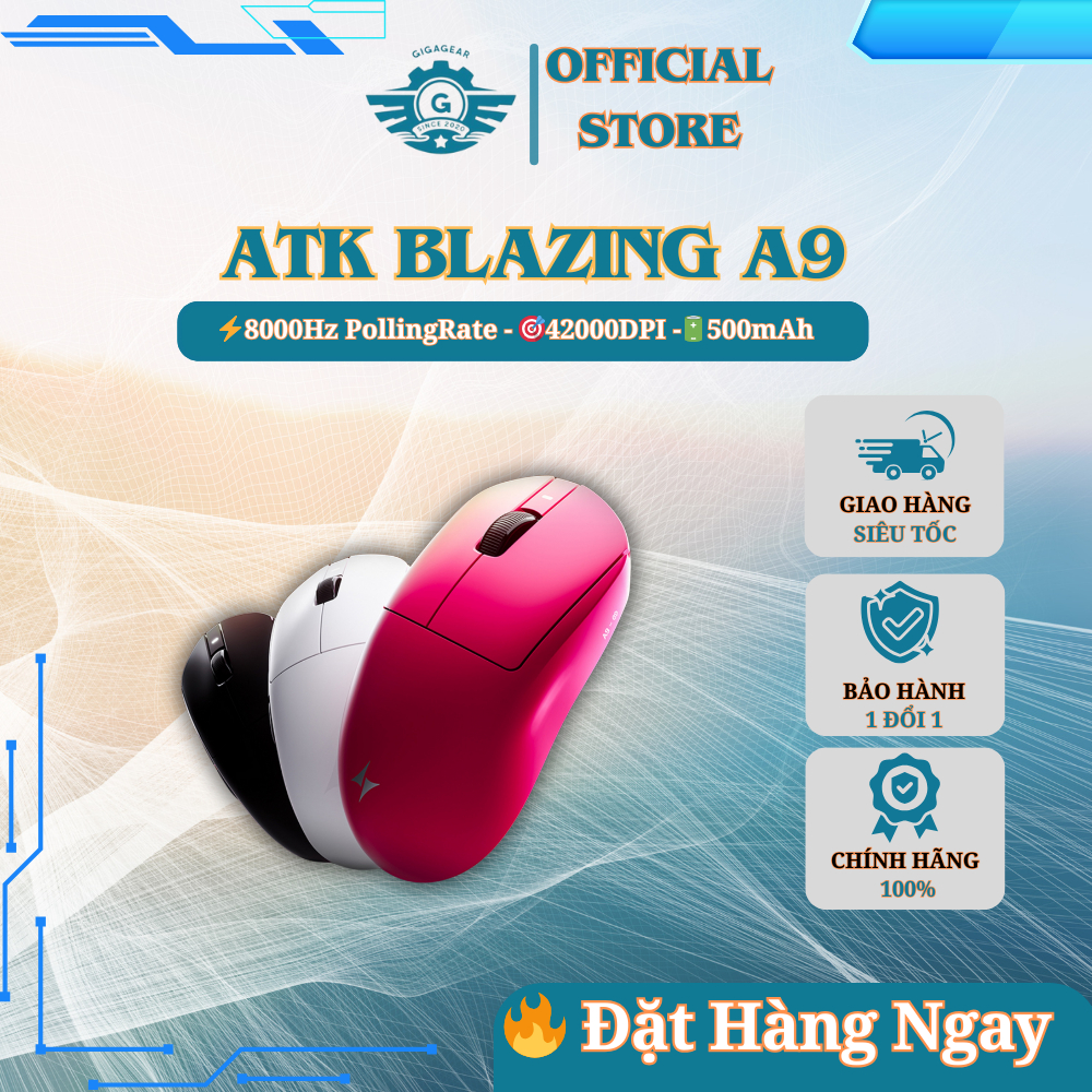 ⚡[Cực Hot] Chuột Gaming Không Dây ATK Dragonfly A9 Ultra – 42000
