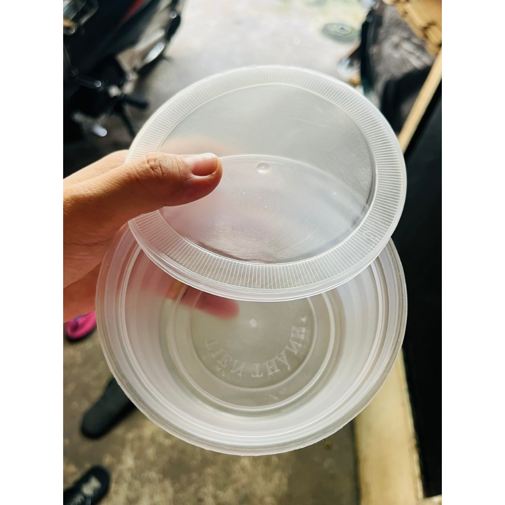 3 hộp nhựa, thố nhựa 500ml đựng cơm,cháo dinh dưỡng, hũ nhựa thố nhựa chịu nhiệt kèm nắp dùng 1 lần 500ml TT