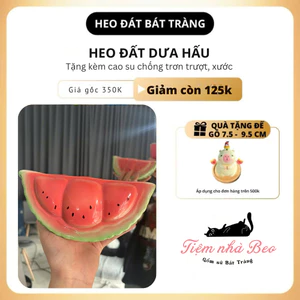 Heo Đất Bát Tràng Hình Dưa Hấu – Heo Đất Tiết Kiệm Gốm Sứ Đáng Yêu