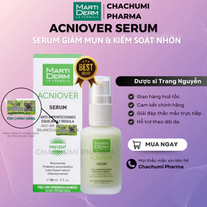 Serum giảm mụn & kiểm soát nhờn Martiderm acniover serum (30ml)