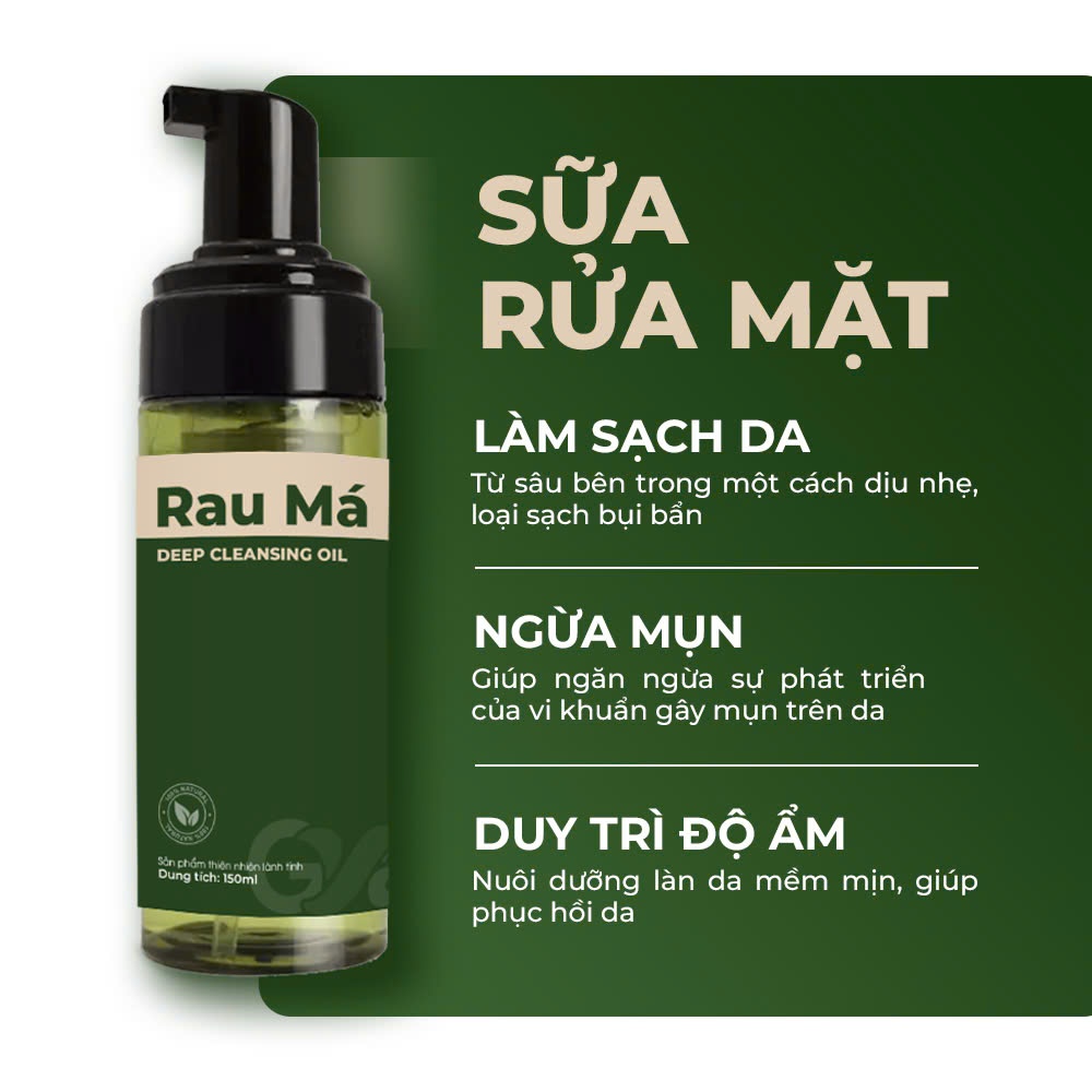 Sử dụng Chai Sữa Rửa Mặt Rau Má trong đời sống