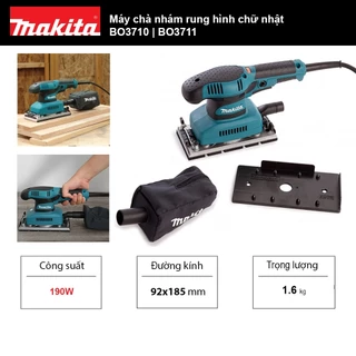 Máy chà nhám rung hình chữ nhật Makita BO3710 | BO3711 Chính hãng Bảo hành 1 năm
