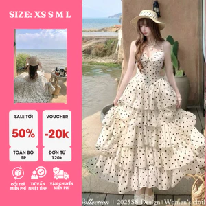 Đầm Voan Nhiều Tầng Xoè Maxi Hai Dây Nữ Tính Thanh Lịch – Đầm Dạo Phố, Đi Biển, Du Lịch, Hẹn Hò Cao Cấp