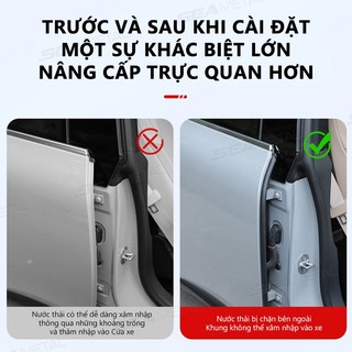 Bộ 2 Gioăng Cột B Nẹp Mép Cửa Chống Ồn, Chống Rung Lắc Xe Dài 90cm/80cm SEAMETAL