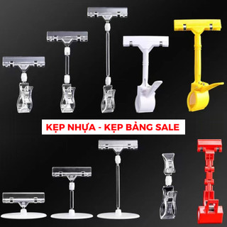 Combo 2 Kẹp nhựa, Kẹp bảng giá sale, Kẹp giấy, kẹp bảng quảng cáo để bàn tiện lợi