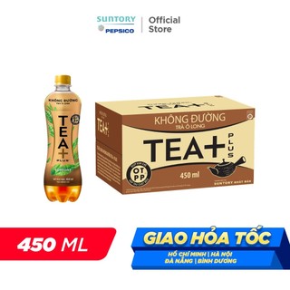 [SALE 15.7] Thùng 24 Chai Trà Ô long Tea+ Không Đường (450ml/chai)