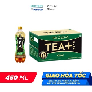 [SALE 15.7] Thùng 24 Chai Trà Ô long Tea+ (450ml /chai)