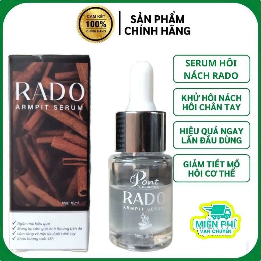 Serum Hôi Nách RADO 2 in 1 , Đánh bay mùi hôi nách, hôi chân, mùi cơ thể cho mọi lứa tuổi nam nữ