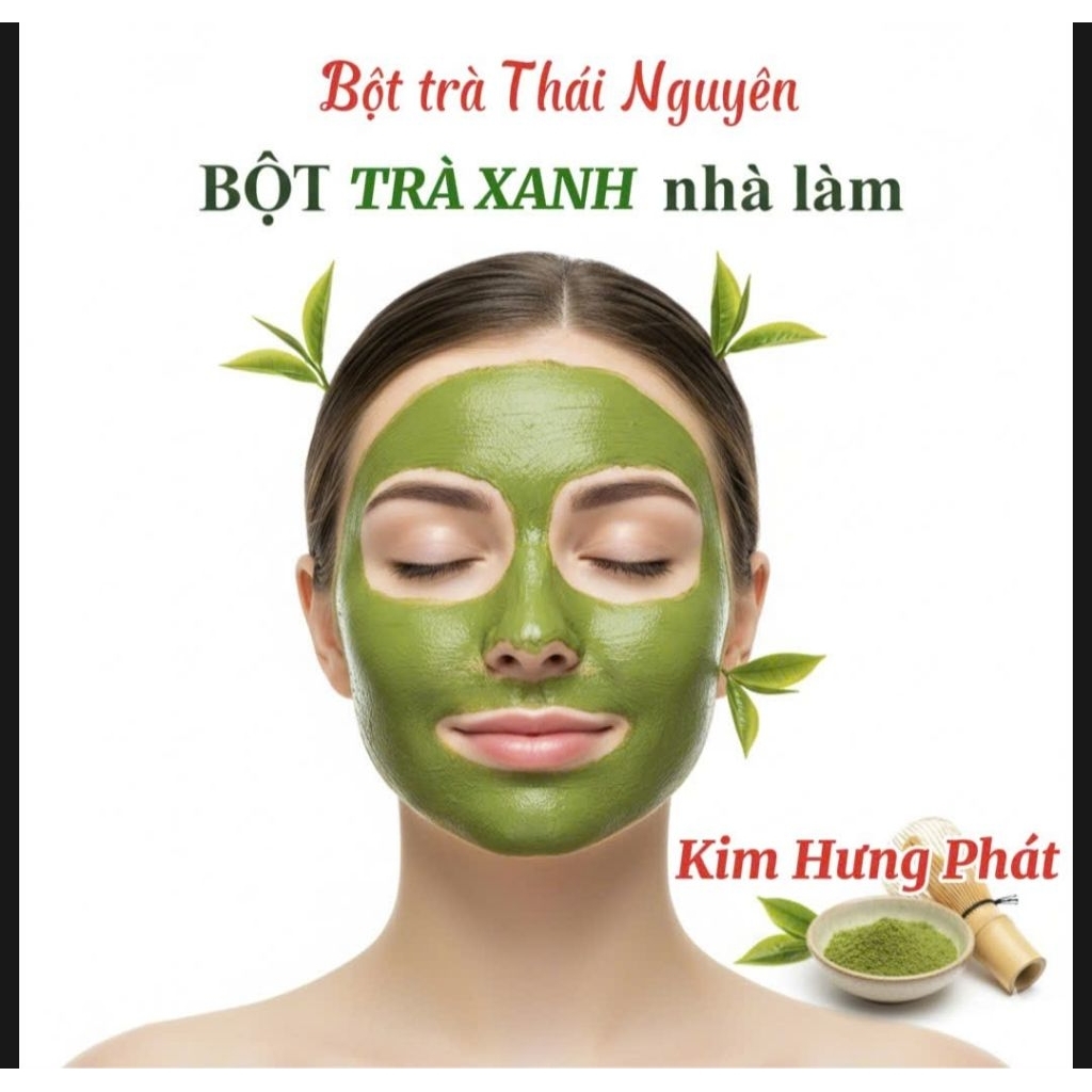 Bột trà xanh, bột matcha tự nhiên nhà làm. Xuất xứ Thái Nguyên. Nhiều công dụng: làm bánh, trị mụn...