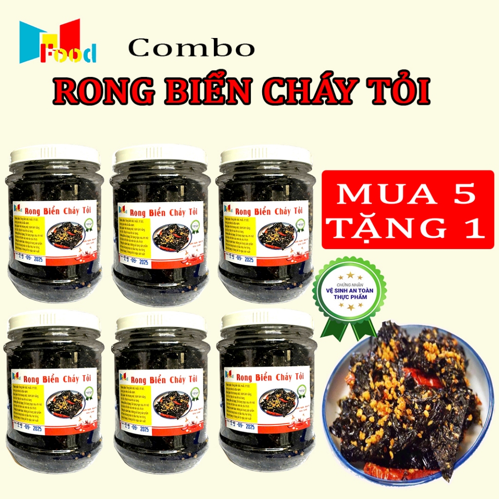 Rong Biển Sấy Giòn (Vị: Cháy tỏi, Mè)Ăn Vặt, Trộn Cơm, Tuỳ Sở Thích.