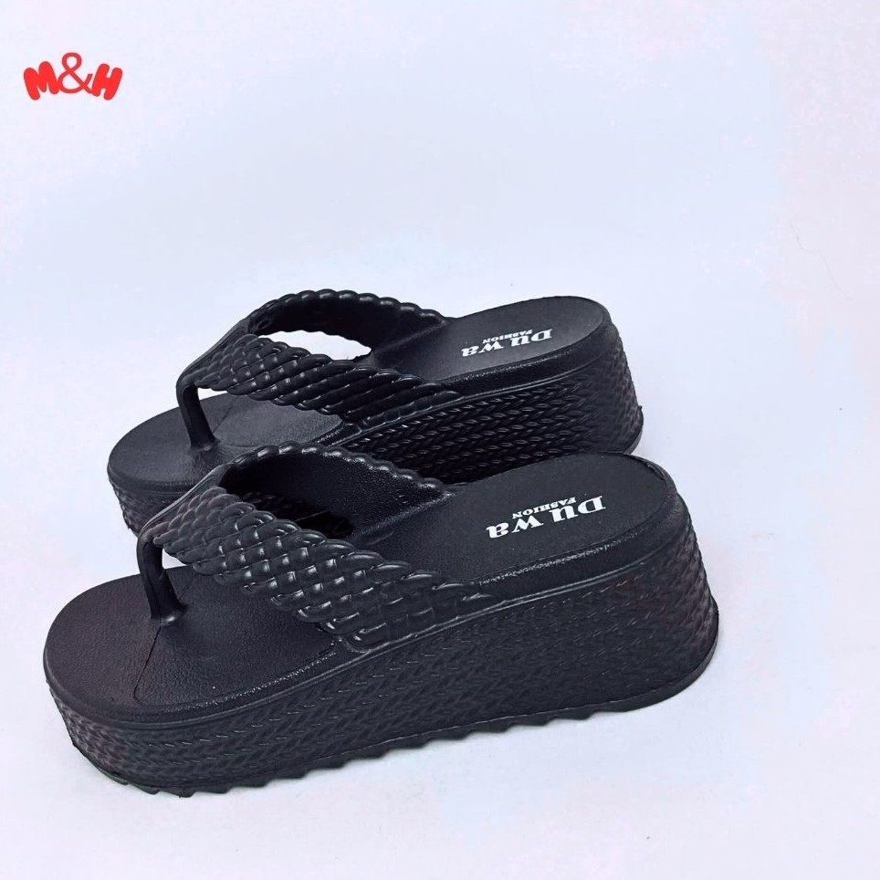 Dép kẹp dép xỏ ngón nữ quai đan thời trang đế cao cực tôn dáng chất liệu nhựa đúc nguyên khối siêu bền, chống trơn trượt | BigBuy360 - bigbuy360.vn