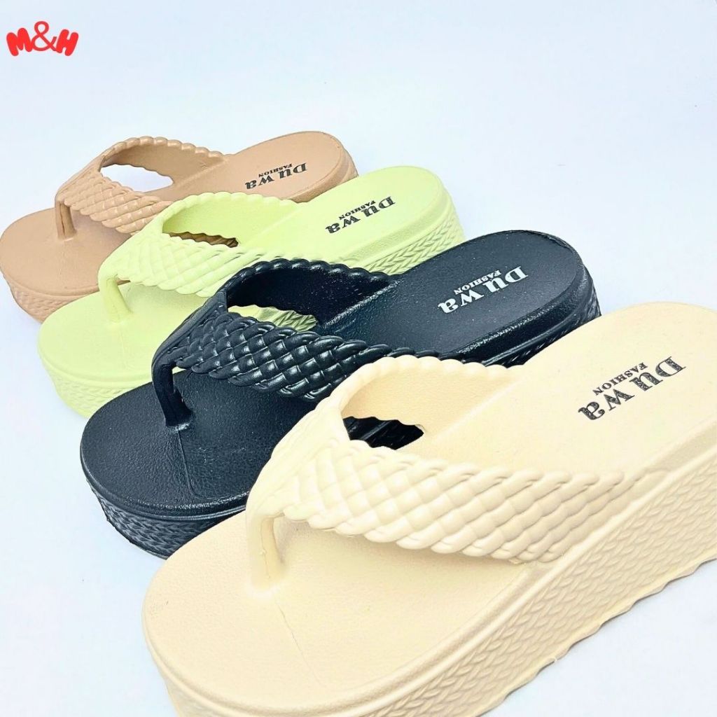 Dép kẹp dép xỏ ngón nữ quai đan thời trang đế cao cực tôn dáng chất liệu nhựa đúc nguyên khối siêu bền, chống trơn trượt | BigBuy360 - bigbuy360.vn