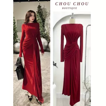 Đầm Body Dáng Dài Xẻ Tà Xoắn Eo Sexy Dự Tiệc Sang Chảnh, Váy Body Tôn Dáng Thiết Kế Cao Cấp ( kèm ảnh thật )