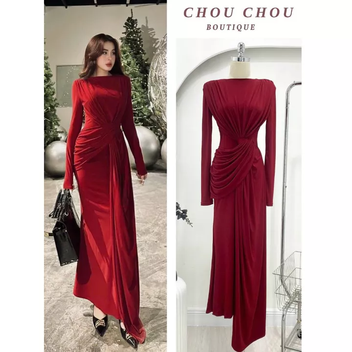 Đầm Body Dáng Dài Xẻ Tà Xoắn Eo Sexy Dự Tiệc Sang Chảnh, Váy Body Tôn Dáng Thiết Kế Cao Cấp ( kèm ảnh thật )