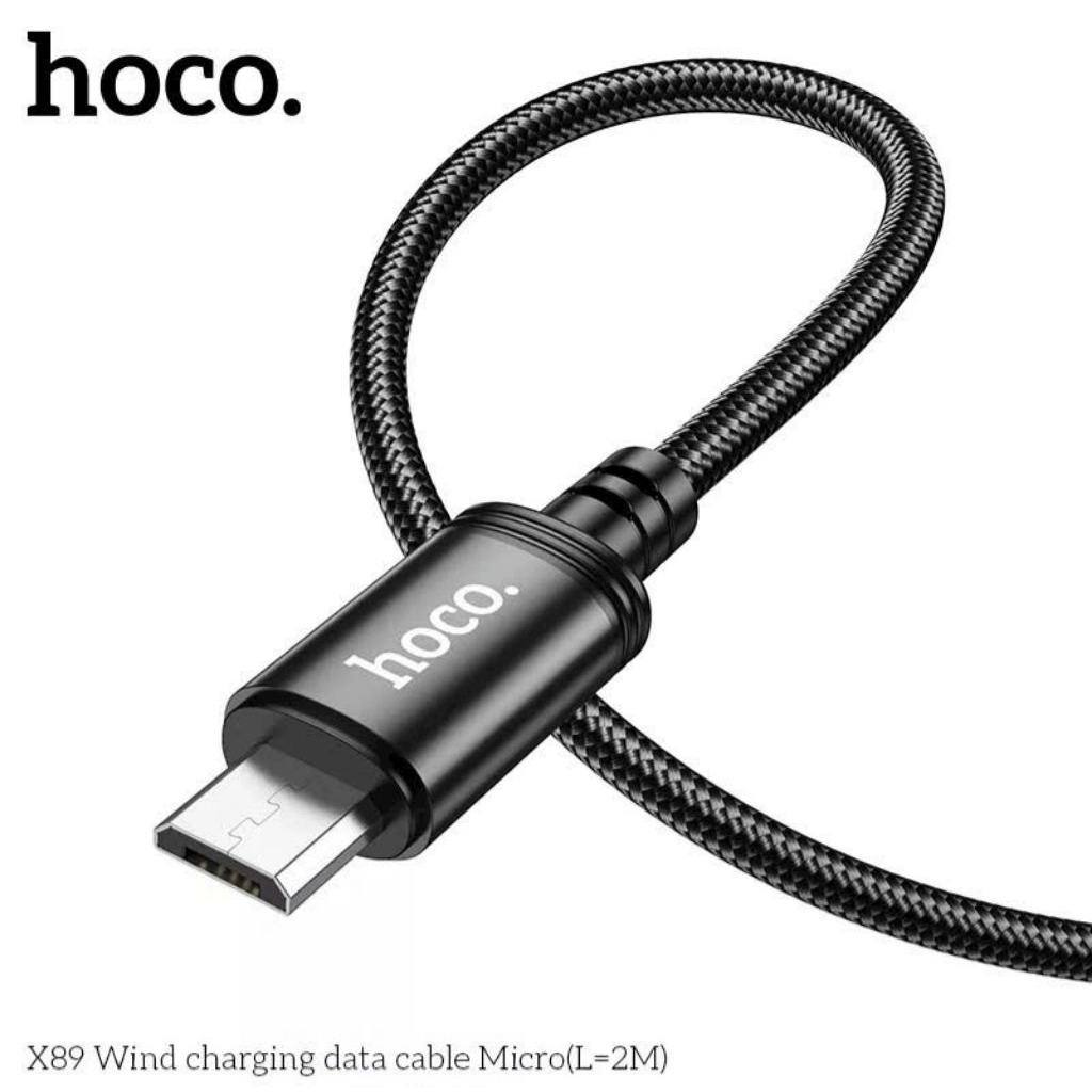 Dây sạc nhanh Micro hoco X89 dài 2m, USB sang Micro