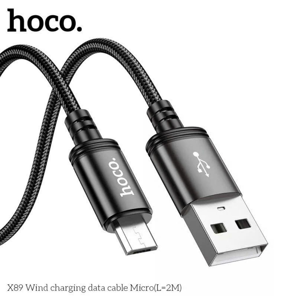 Dây sạc nhanh Micro hoco X89 dài 2m, USB sang Micro