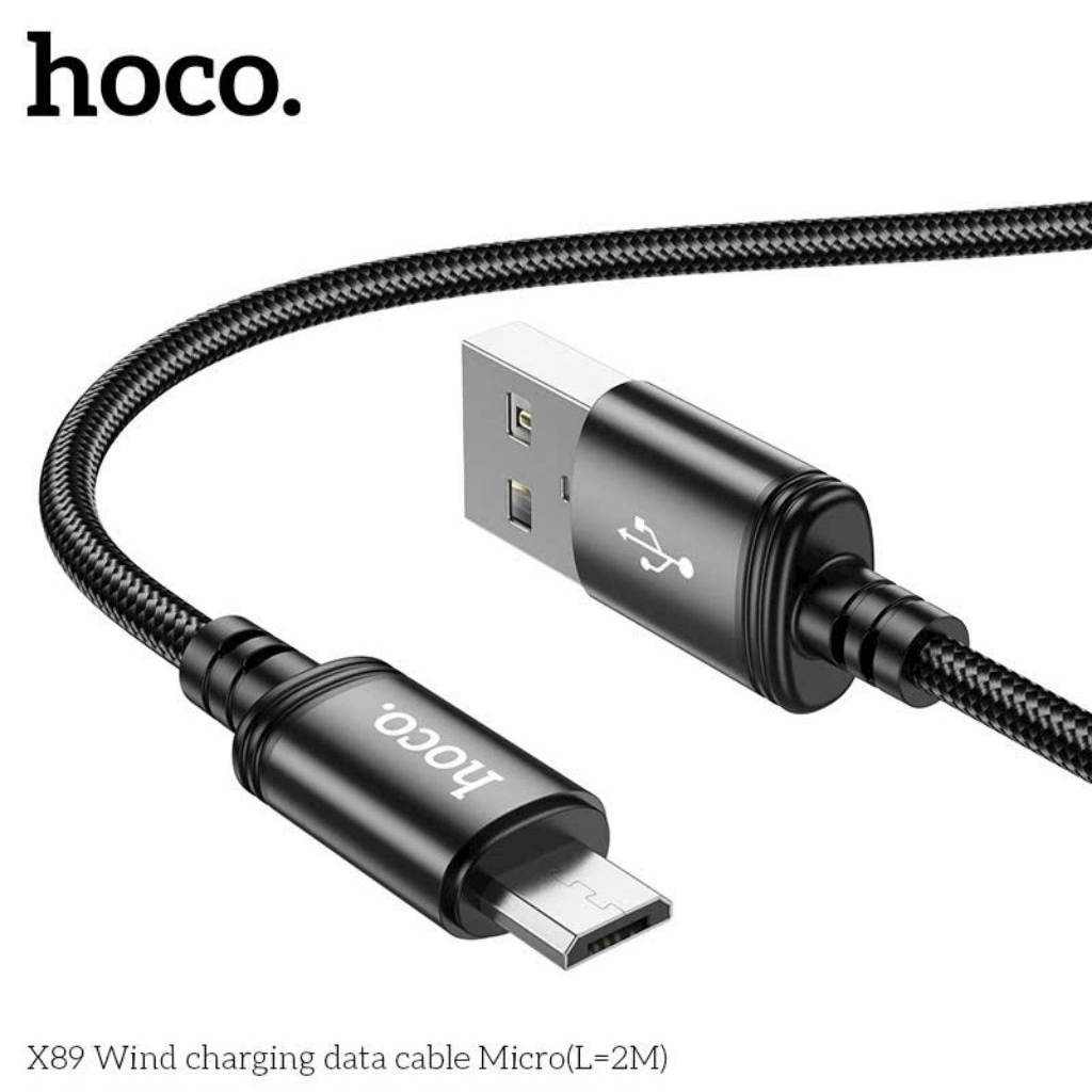 Dây sạc nhanh Micro hoco X89 dài 2m, USB sang Micro