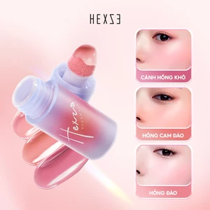Má hồng dạng kem HEXZE, lên màu tự nhiên, lâu trôi, da căng bóng