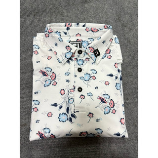 Áo polo golf mẫu mới vải thun co dãn fj hoa nổi bật dễ phối đồ