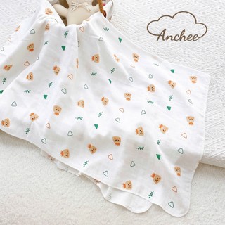 Khắn tắm sợi tre 2 lớp cao cấp xinh xắn Anchee cho bé, không xù lông, mềm mịn thấm hút