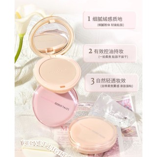 Phấn Phủ Nén GOGO TALES Quả Trứng Kiềm Dầu, Chống Nước Kèm Mút, Velvet Light Powder GT725