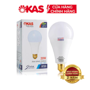 Combo 2 Bóng đèn Led TIẾT KIỆM ĐIỆN OKAS, Ánh Sáng Trắng 5W, 7W, 2W, 20W