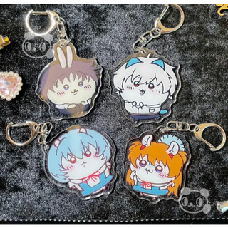 Evangelion x Chiikawa - Rei/Kaworu/Shinji/Asuka - breloque porte-clés en acrylique - de nouveau en stock !