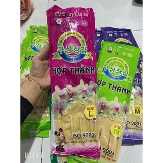 ( ĐỦ SIZE S -M- L- XL  )Găng tay cao su Hợp Thành dài 32cm size S, M, L dùng rửa chén, rửa bát ( LẺ ĐÔI )