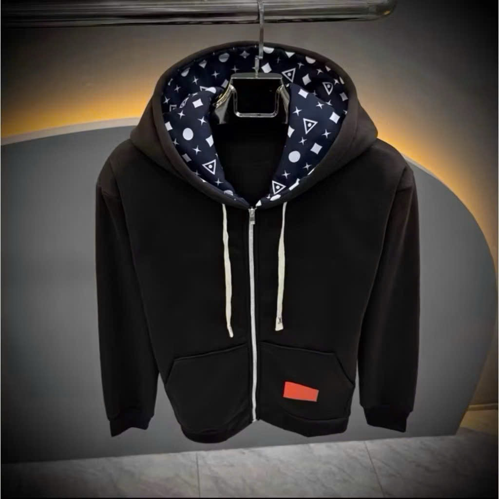 Áo Khoác Hoodie Nam Nữ Phối Mũ In Lệ Vi Hottrend. Áo Hoodie Boy Phố In Họa Tiết Dập Vân Chất Nỉ Bông Mũ 2 Lớp