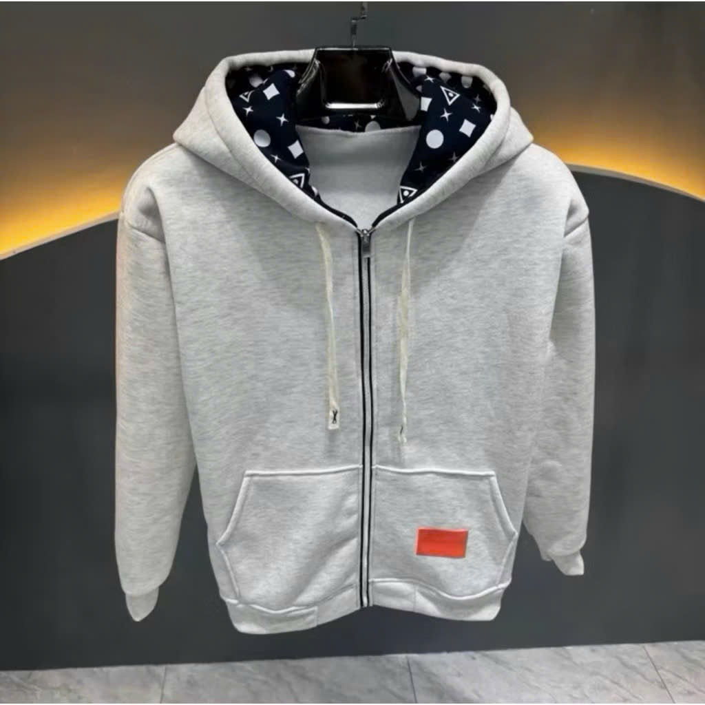 Áo Khoác Hoodie Nam Nữ Phối Mũ In Lệ Vi Hottrend. Áo Hoodie Boy Phố In Họa Tiết Dập Vân Chất Nỉ Bông Mũ 2 Lớp