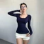 Áo Thun Nữ Tay Dài Cổ Vuông Ôm Body MCA Phong Cách Basic A51450
