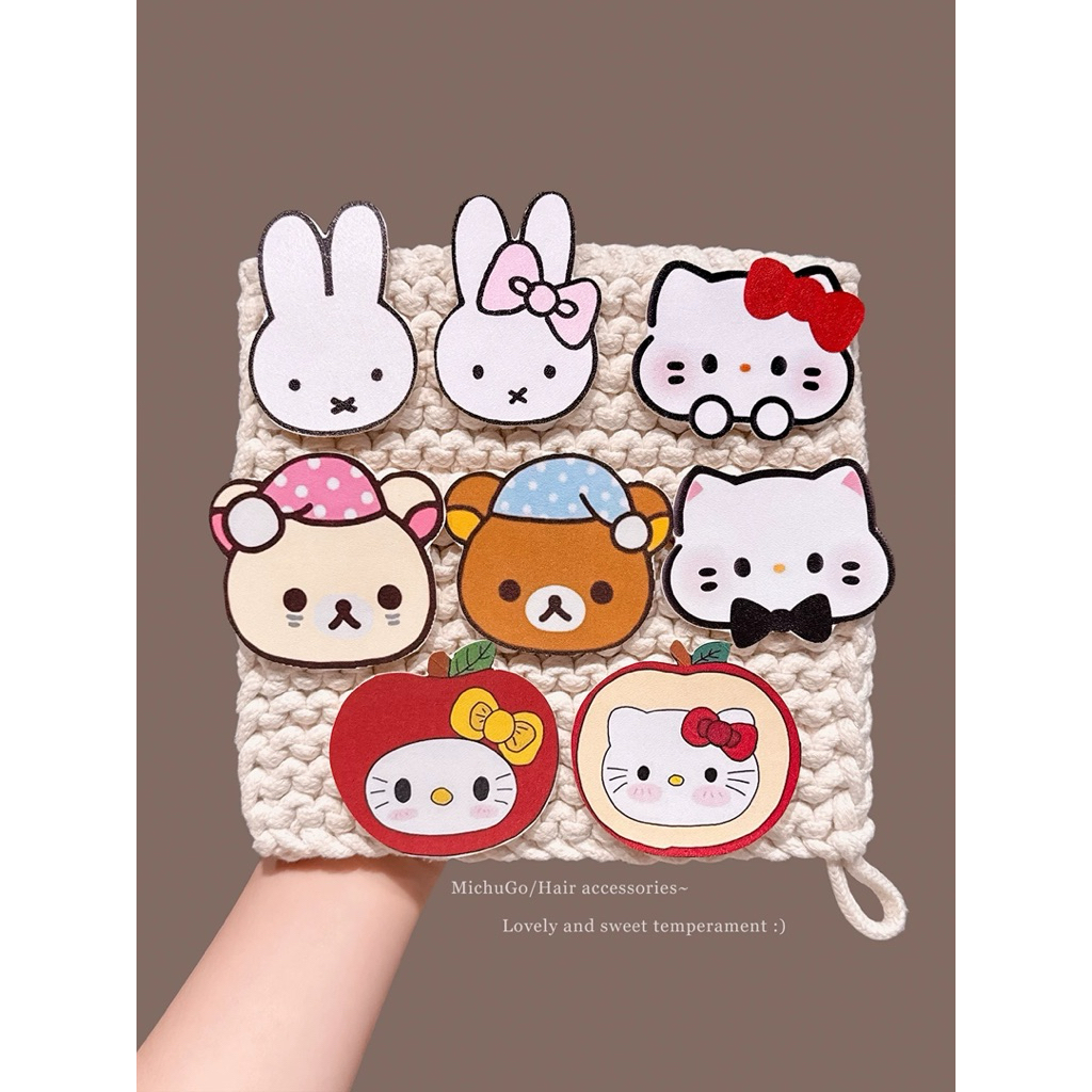 MIẾNG DÁN TÓC CÁC MẪU MỚI NHẤT HÌNH HELLO KITTY/ THỎ/ MÈO DỄ THƯƠNG - CÓ THỂ TÁCH RỜI NƠ RIÊNGẤT