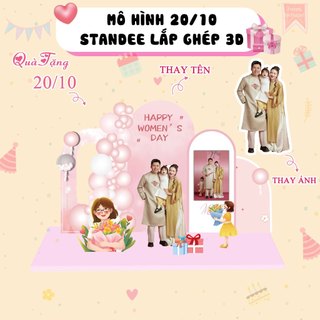 Mô Hình Trang Trí 20/10 | Standee Lắp Ghép 3D Quà Tặng Phụ Nữ