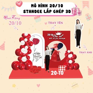 Mô Hình Trang Trí 20/10 | Standee Lắp Ghép 3D Quà Tặng Phụ Nữ