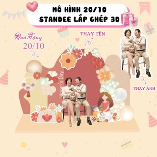 Mô Hình Trang Trí 20/10 | Standee Lắp Ghép 3D Quà Tặng Phụ Nữ