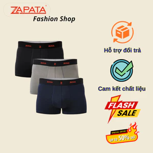 Quần lót nam ZAPATA Boxer Bamboo cao cấp, form ôm tôn dáng, lưng logo nổi bật