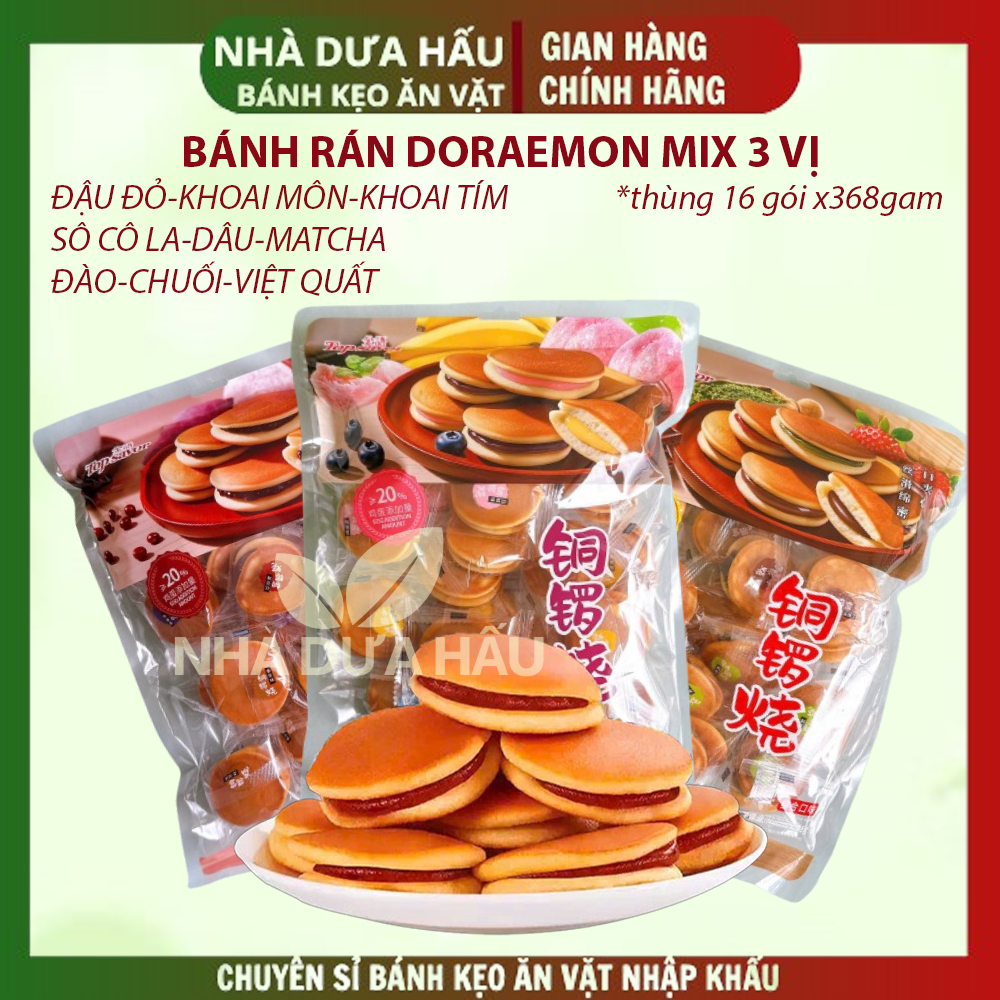 [368GAM] Bánh rán Doremon mini kẹp nhân kem khoai môn đậu đỏ / sô cô la ...