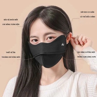 Khẩu Trang Che Mắt Cải Tiến Chống Nắng – 2 Lớp Dày Dặn, Không Mờ Kính, Che Khóe Mắt Toàn Diện