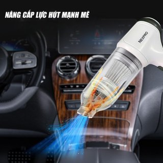 Máy Hút Bụi Cầm Tay Mini Không Dây 6 Đầu Hút, Máy Hút Bụi Ô Tô, Giường Nệm, Lông Chó Mèo