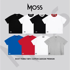 ÁO THUN BOXY 260GSM IN LOGO CAO SU NỔI - "BASIC MOSS" - CHẤT COTTON 100% 260GSM PREMIUM MOSS.STU