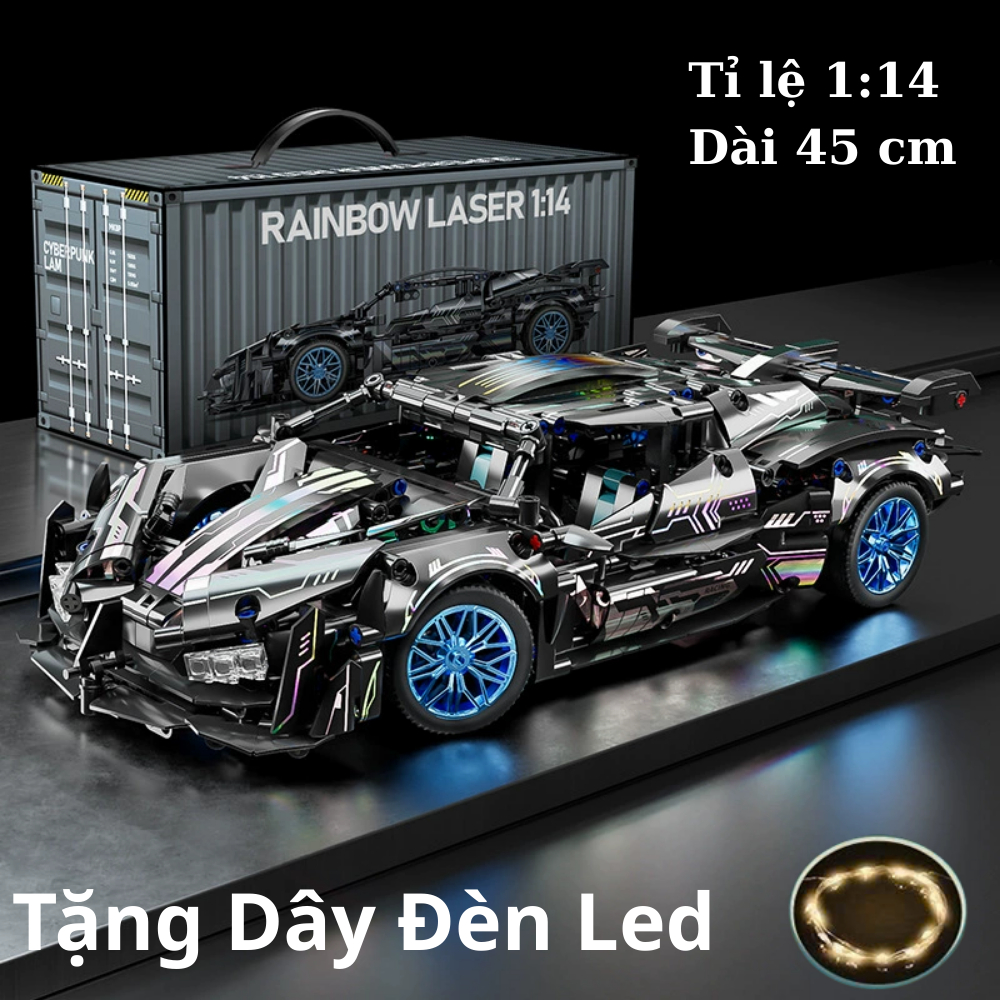 Full Màu 99k] Mô hình siêu xe Ô tô Lambo Cyberpunk lắp ráp tỉ lệ